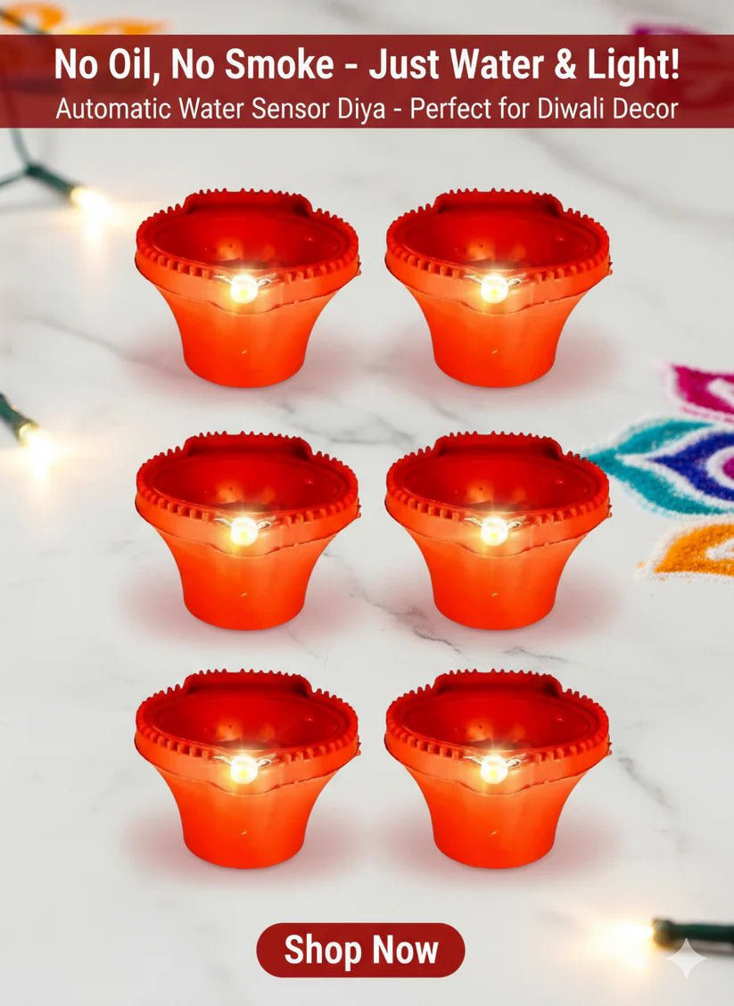 LED Light Water Sensor Diyas Plastic with, Ambient Lights, (Pack of 6/12/18/24)