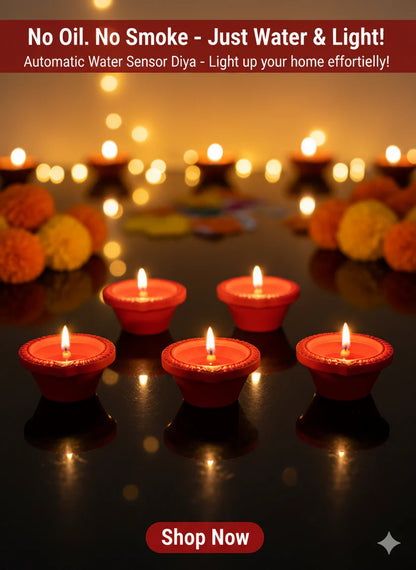 LED Light Water Sensor Diyas Plastic with, Ambient Lights, (Pack of 6/12/18/24)